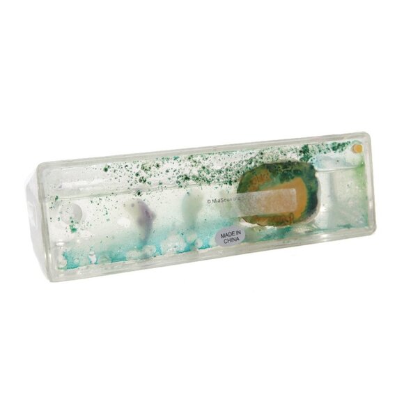 Vintage 80s Palm Beach Lucite Water Globe Pen Holder Paperweight Office Dolphins - Picture 4 of 9